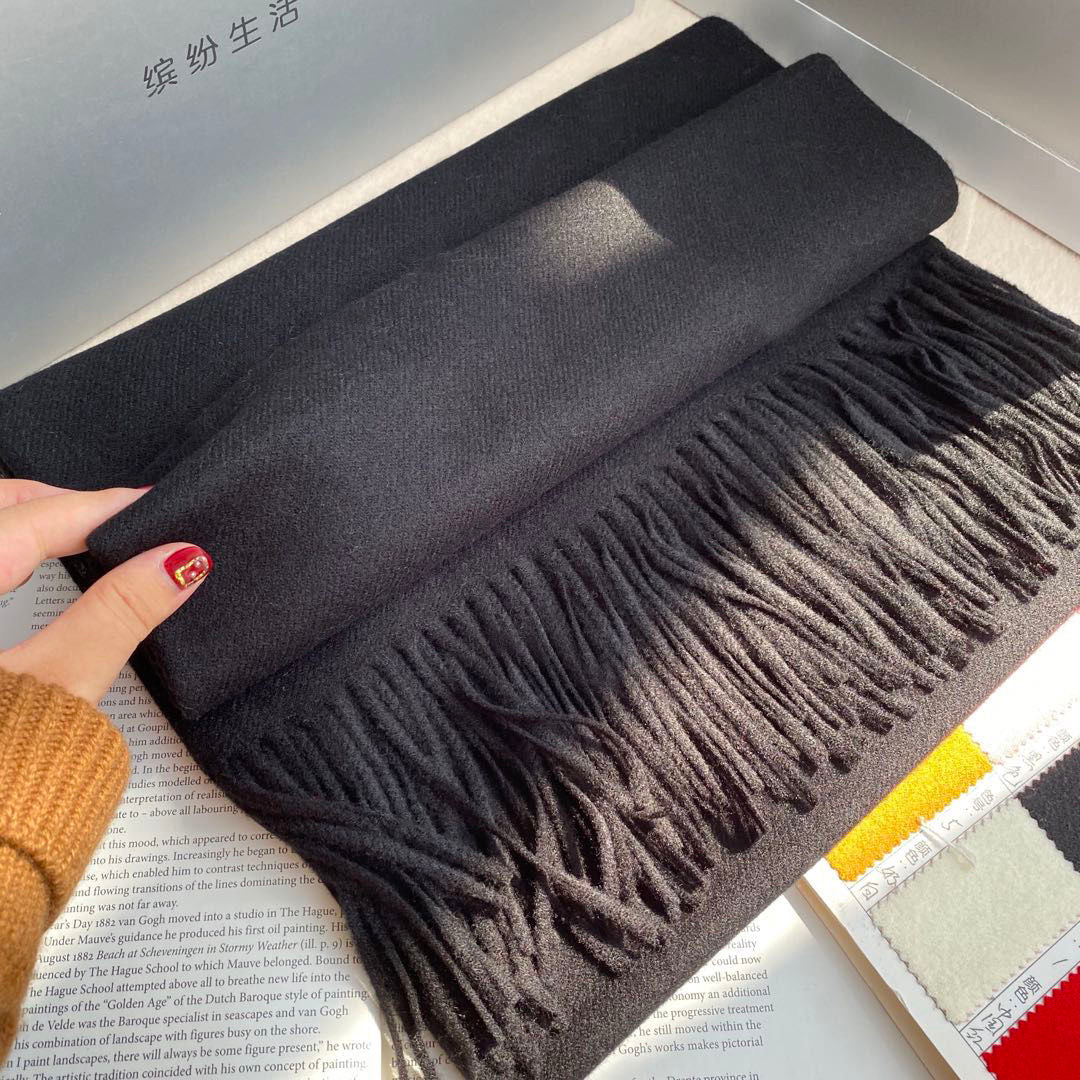 New No. 350 solid color all-match cashmere scarf for women, winter outerwear, large shawl, high-end brown neck scarf