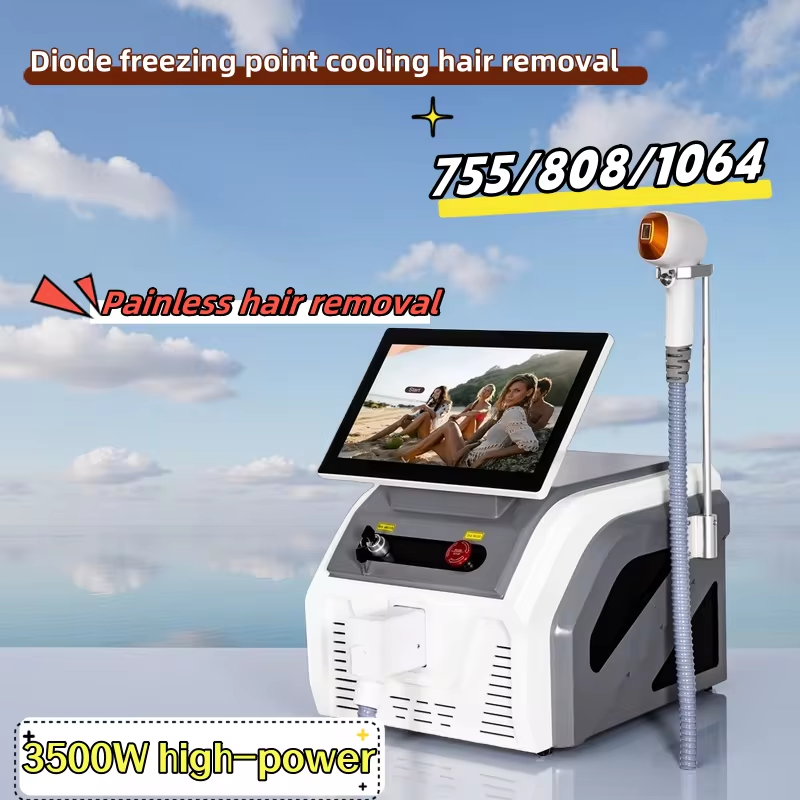 Semiconductor Laser Hair Removal Device 808 755 1064NM 3 Wavelength Permanent Painless Strong Pulsed Light for the Face and Body