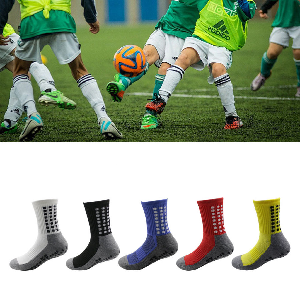 Kid Football Sock Grip Socks Anti Slip Youth Training Soccer Sock for Teenager Kids Women Outdoor Football Baseball Sweat Absorbing Sports Socks 33-
