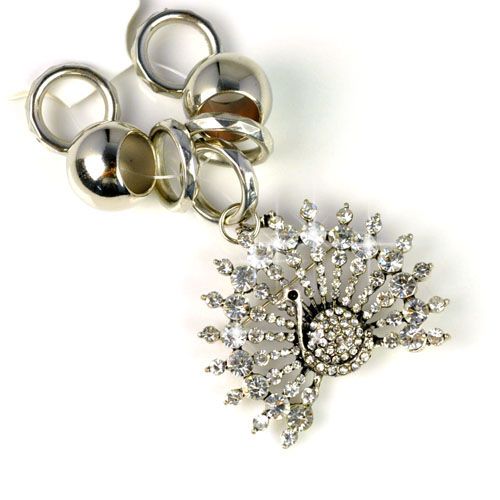 Great peacock charm set for scarves, brooch design usage,PT-618