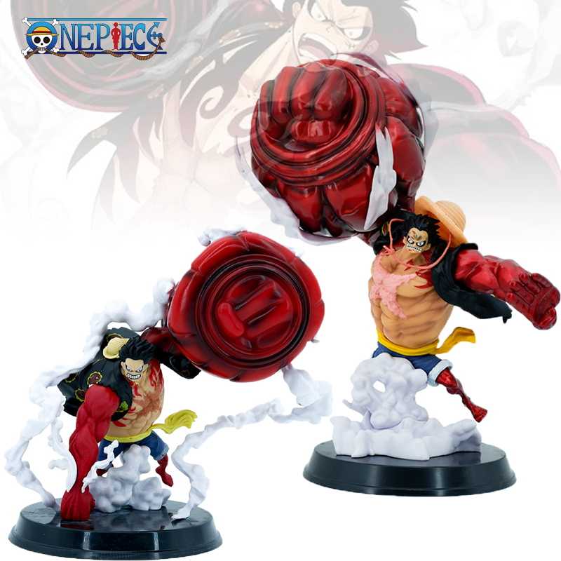 Novelty Games Anime One Piece Luffy Action Figure 30cm Pvc Statue Gear 4 Figurine Ape King Gun Scene Ornament Model Toys Gift For Children