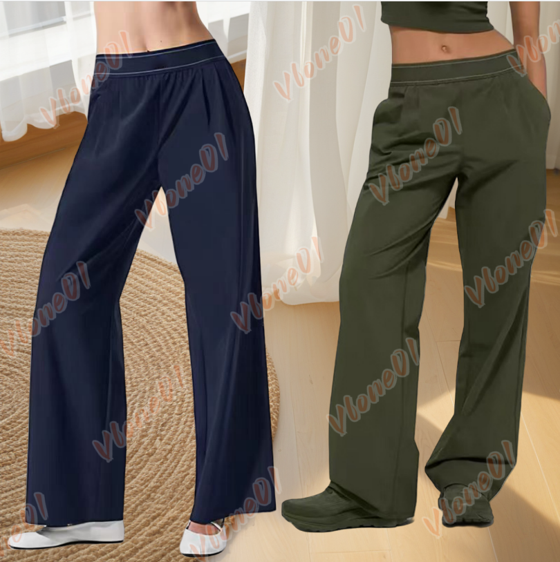 Designer Yoga Sport Pants Womens High-Waist Full-length Dance StudioTrousers Straight-Leg Suit Up Trouser Fashion Jogger Sweatpants