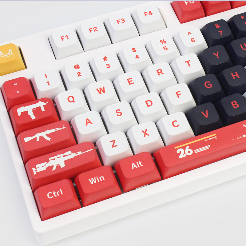 137 Keys-Set XDA Profile Bloodsport Red Keycaps for Mechanical Gaming Keyboard MX Switches DIY Custom English PBT Key Cap