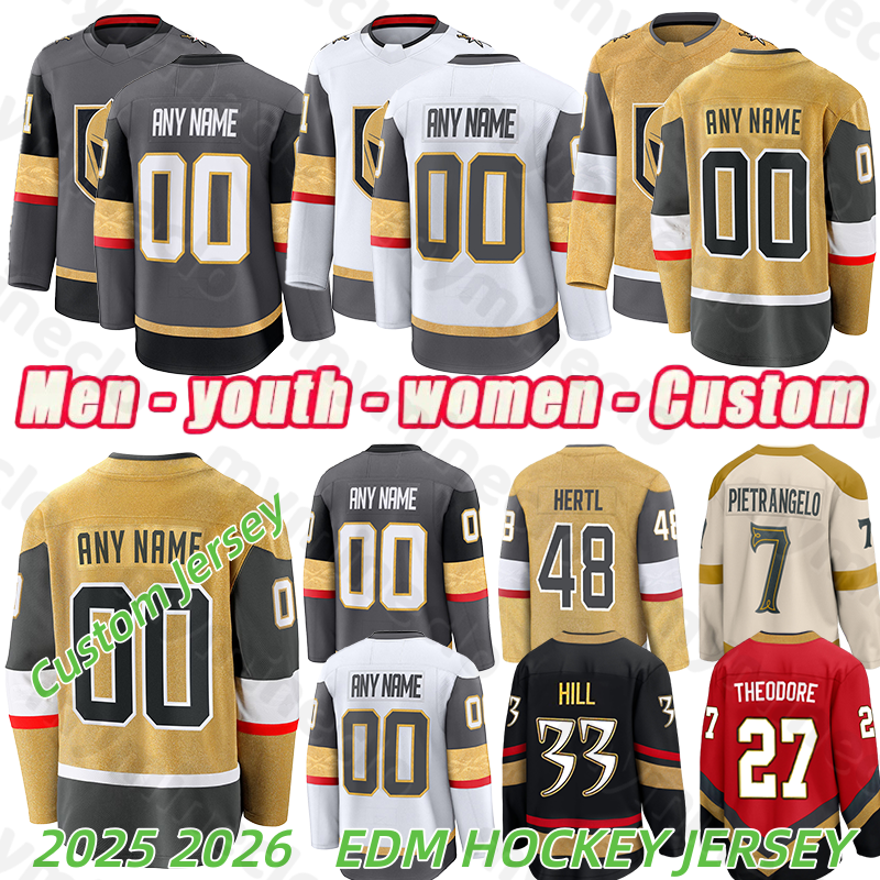 VGK golden knights Hockey Jersey #48 Hertl #71 Karlsson #61 Mark Stone knights Jersey William Karlsson Jersey Jack Eichel Jersey Adin Hill Holtz 202