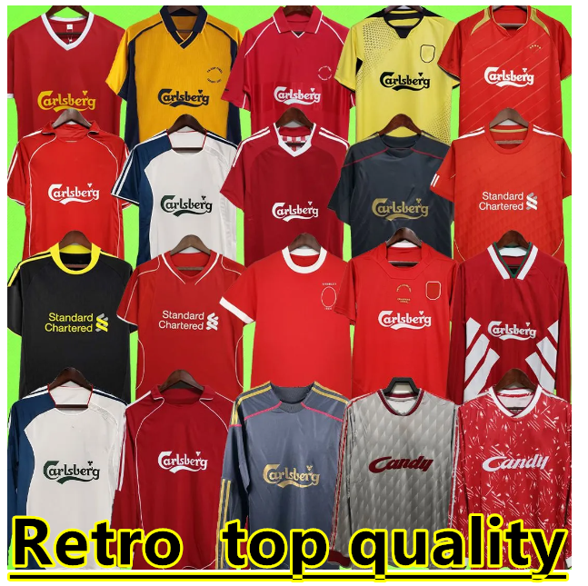 ThE REds soccer jerseys Retro 1965 2005 2006 2008 2009 2010 2011 football shirts Long sleeve TORRES GERRARD SUAREZ OWEN BARNES KUYT 89 91 93 95 01 0