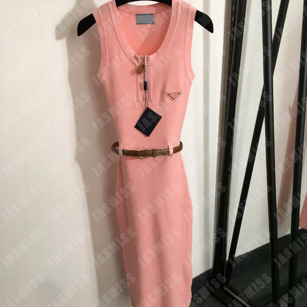 2025 Womens Luxury Dress Designer Skirt For Woman Fashion Women Zipper Sleeveless Dresses One Piece Dress Petticoat -12 Lady Belt Skirts Clothing DZ