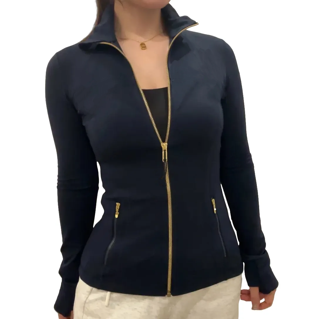 5A Top quality Yoga Jacket Women Define Workout Sport Coat Fitness Jacket Sports Quick Dry Activewear Top Solid Zip Up Sweatshirt Sportwear store Ho