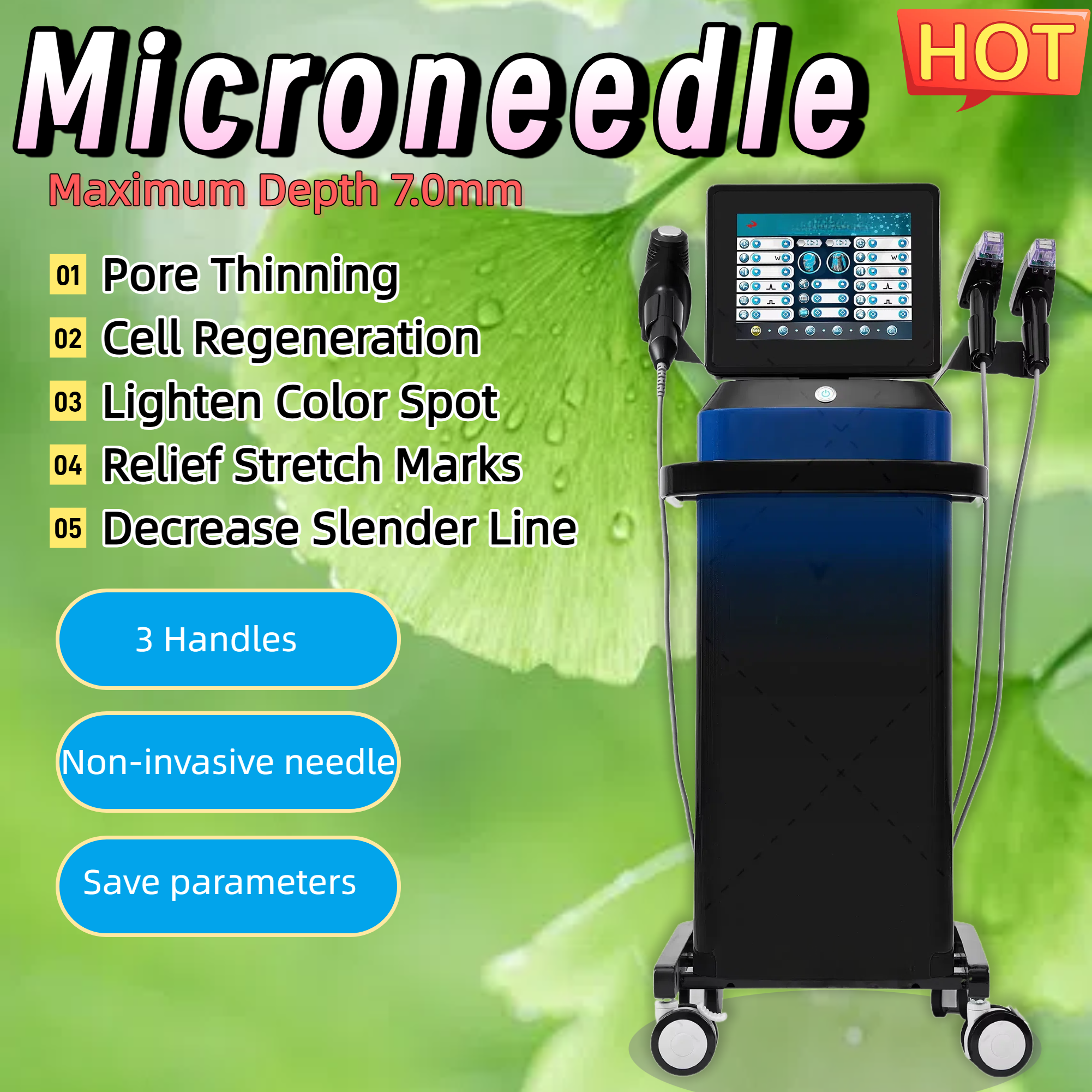 Morpheus 8 RF Microneedling Machine Facial Skin Care Beauty Cartridge Nutrition Input Pore Thinning Relief Stretch Marks Relief Dark Sore Machine 3