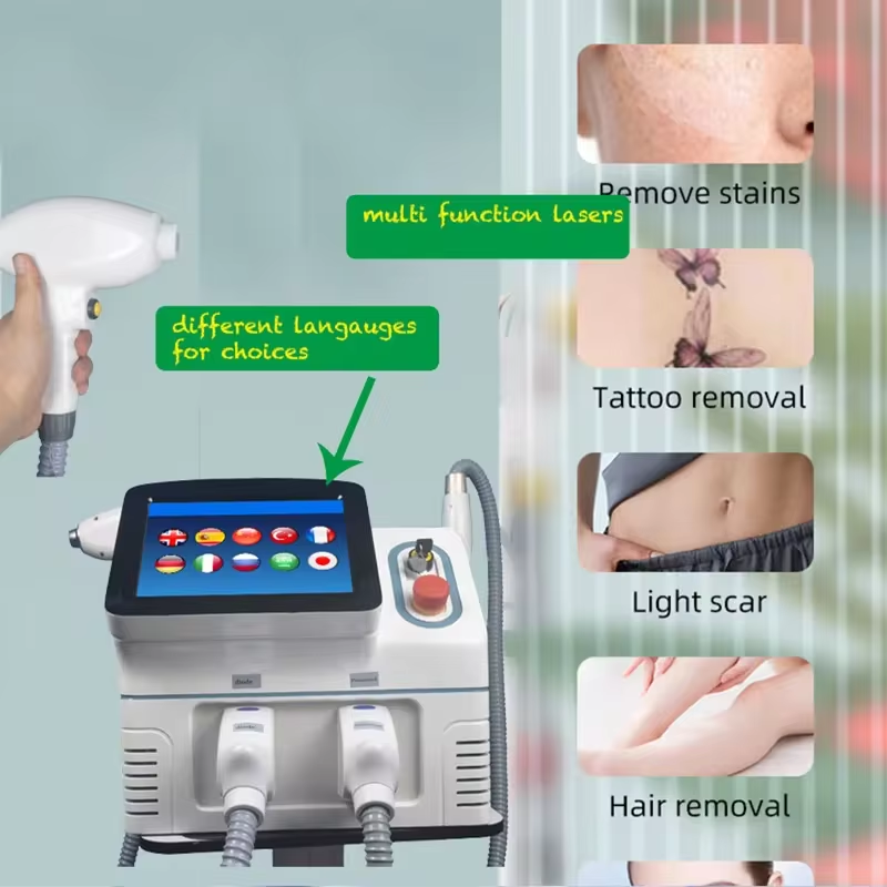 Professional 2 In 1 Diode Laser Hair Removal Machine Picosecond Tattoo Removal Beauty Equipment
