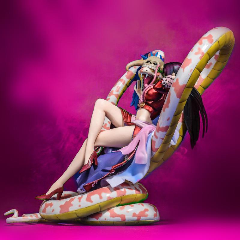 Novelty Games Anime Figure One Piece Female Emperor Boa Hancock Hand-made Japanese Animation Decoration Snake Ji Cheongsam Gk Boy Gift Toyss