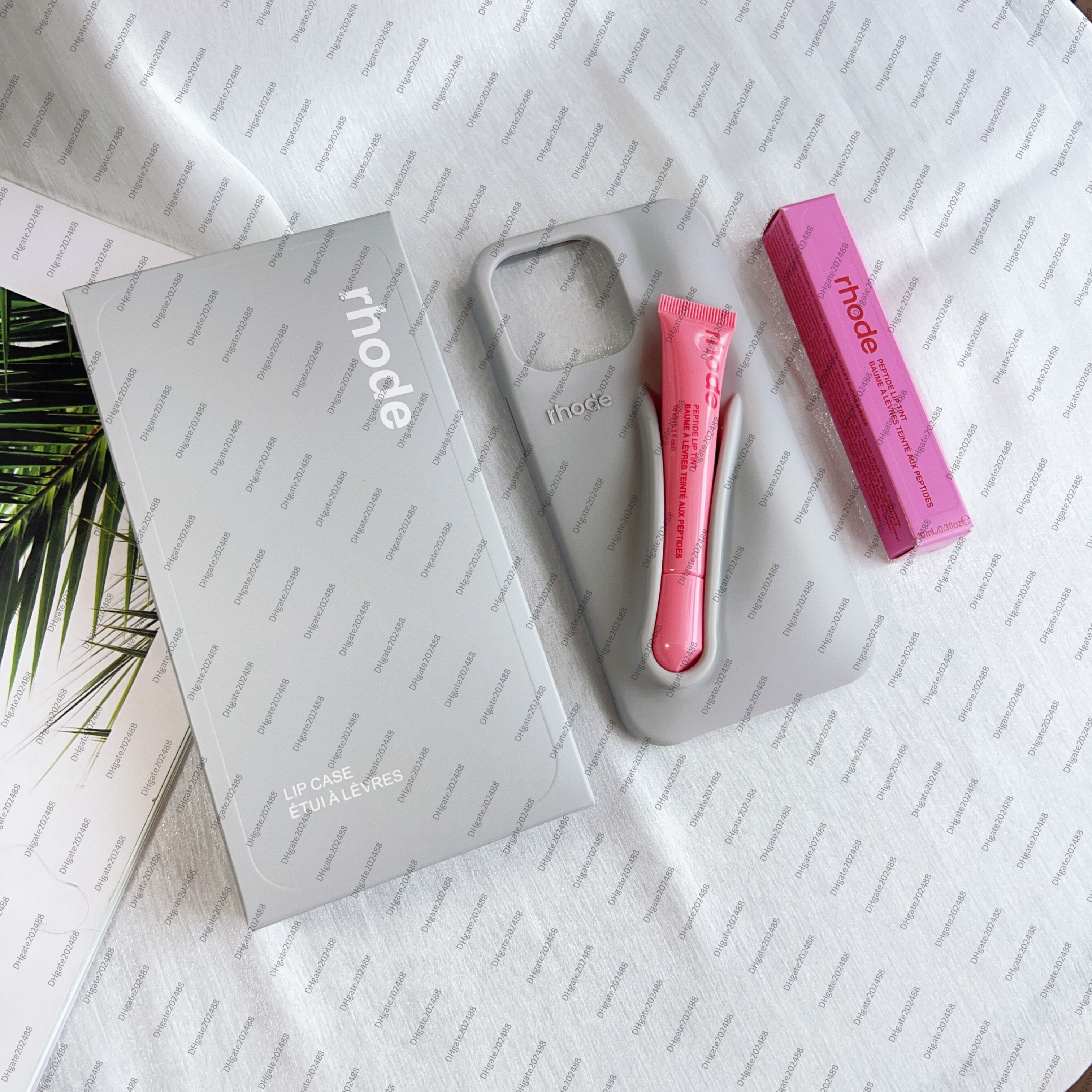 rhode phone case With Box lip gloss Lipstick Case iphone 16 pro max cases Lipstick Lip Balm 3D Make-Up Silicone Case for iPhone 15 14 13 12 11 Holde