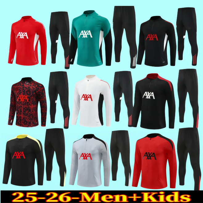 2025 2026 chandal L iverpoolf fc The RedsMohamed Salah Darwin Nunez LFC Mens Soccer Sets Tracksuits Szoboszlai Andy Robertson Alisson 23 24 25 kids