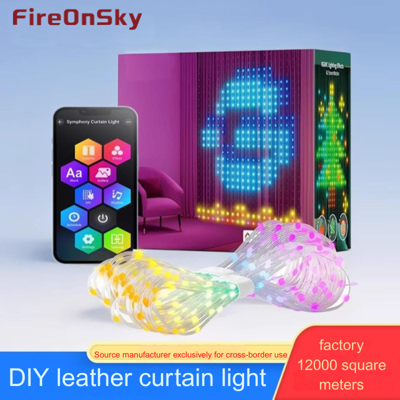 Indoor Atmosphere Enhancing Remote-Controlled Curtains Lighting Strips-HCP039