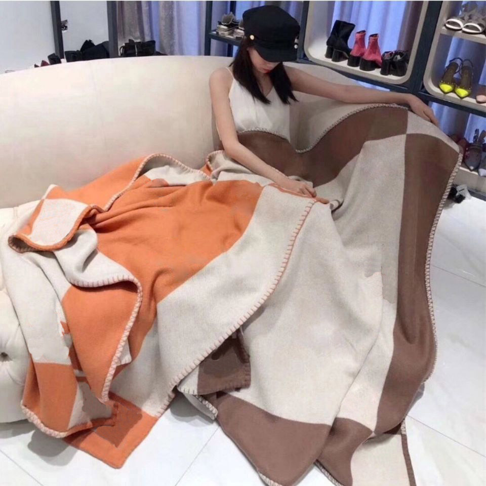 designer throws cashmere vibration blanket throw luxury home travel Throw Summer Air Conditioner Blanket Beach Blanket Towel Womens Soft 135*175cm