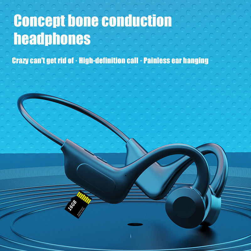 VG-02 Wireless Blutooth Headsets Bone Conduction BT Waterproof Noise Reduction Stereo Sports 360 Bend At Will Music Headphones