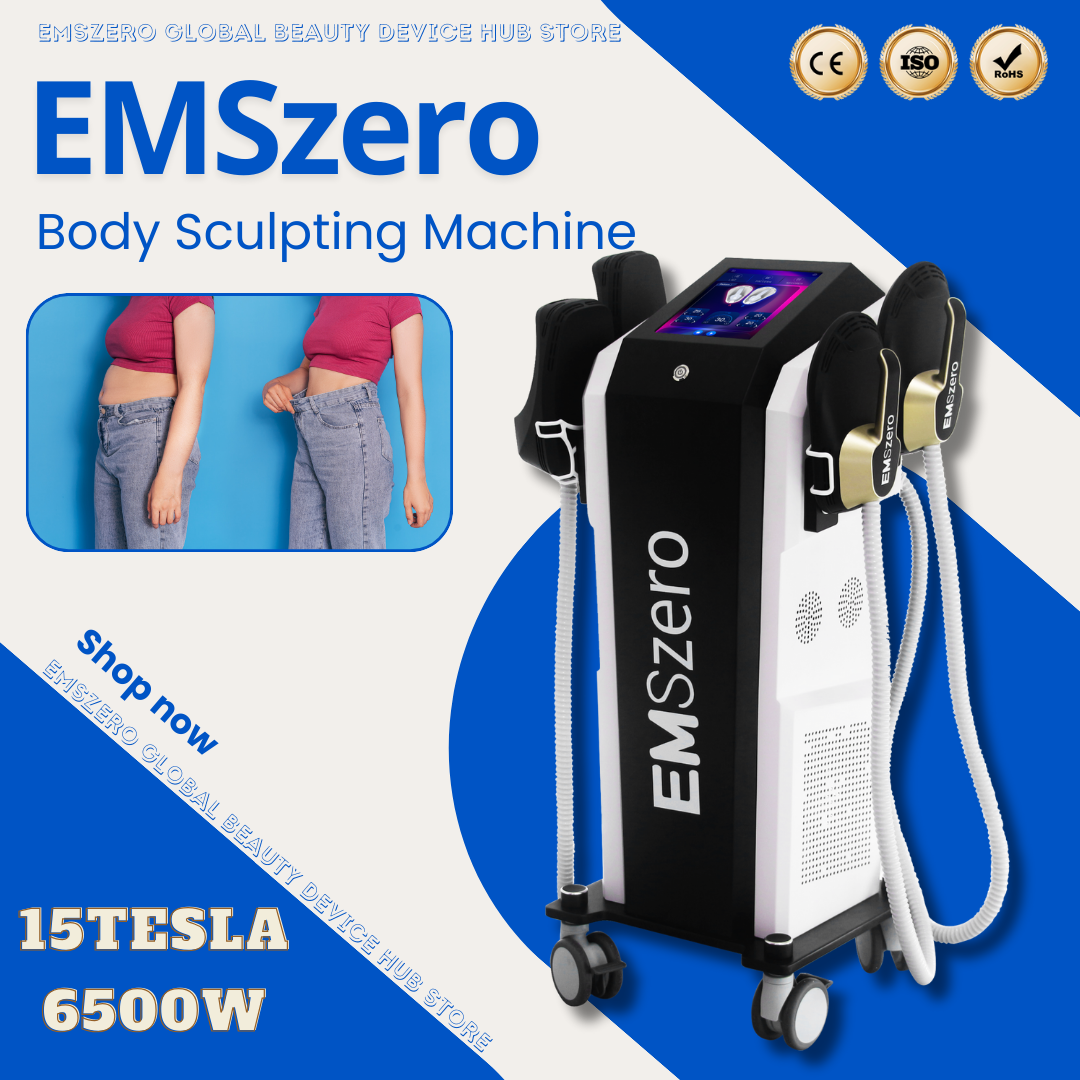 EMSzero RF Electrical Muscle Stimulation Machine 6500W High Power Body Shaping Equipment for Fat Burning and Firming