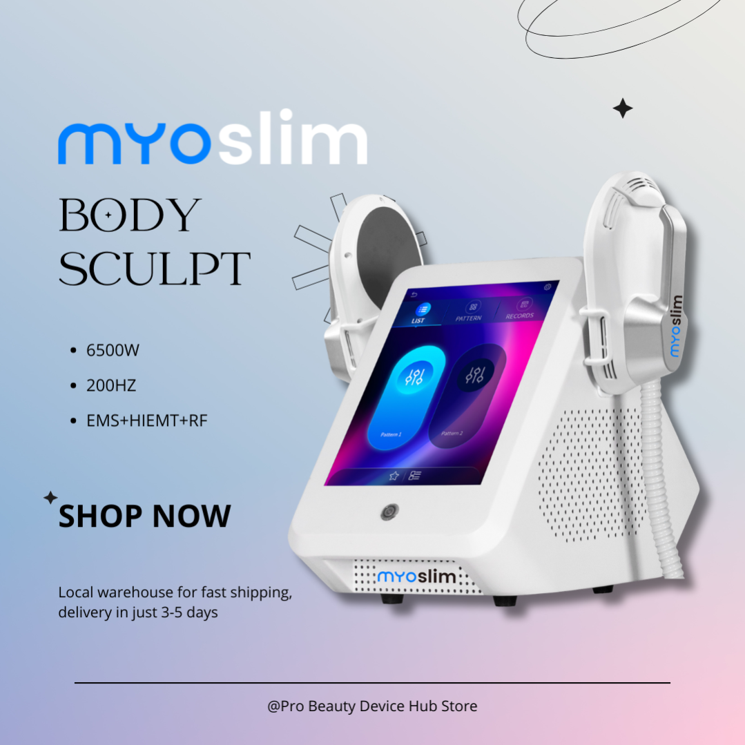 Myoslim Advanced EMS RF 6500W Therapy Equipment with Electrical Muscle Stimulation for Body Contouring
