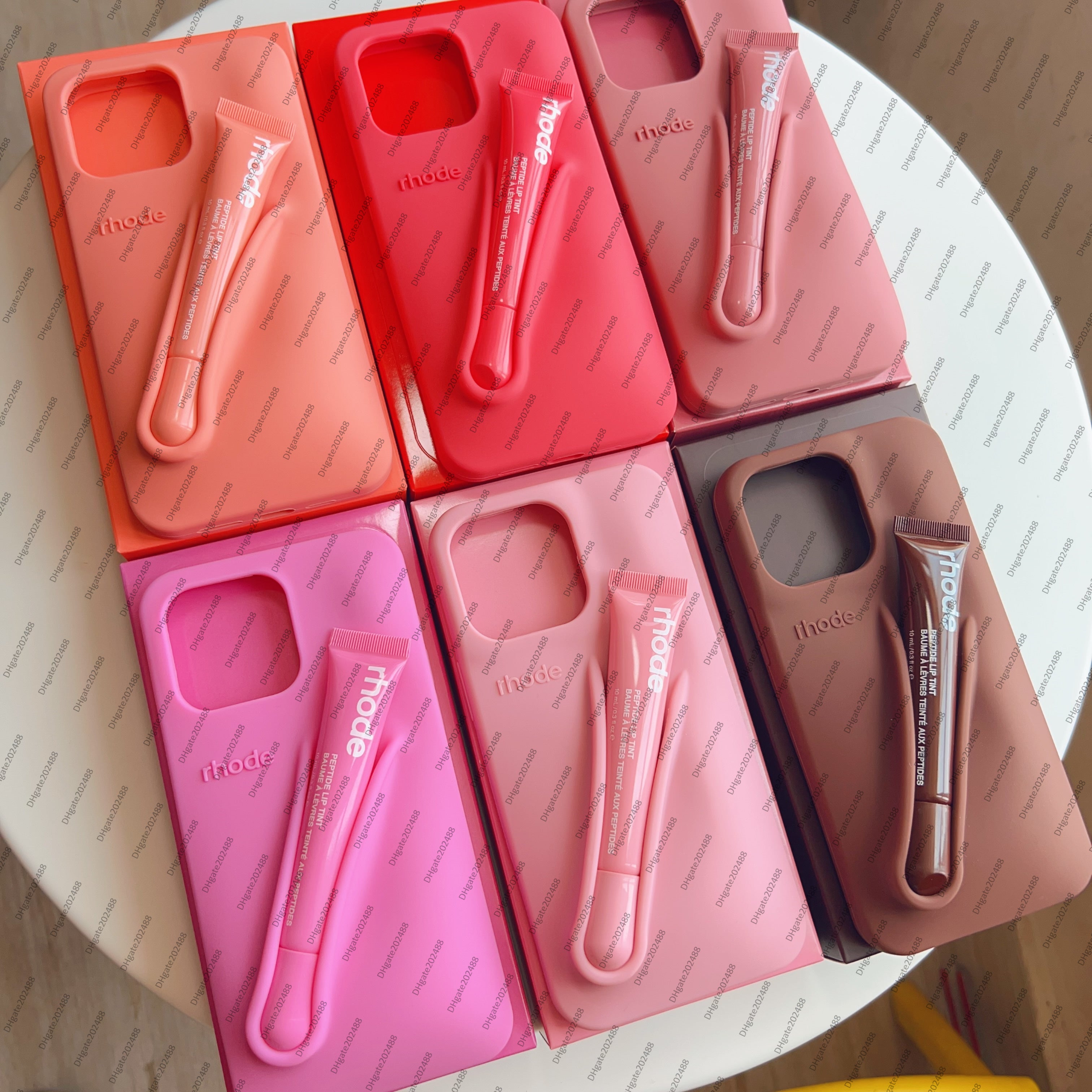 rhodes phone case With Box lip gloss Lipstick Case iphone 16 pro max cases Lipstick Lip Balm 3D Make-Up Silicone Case for iPhone 15 14 13 12 11 Hold