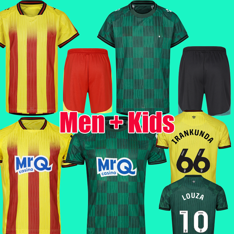 Watfords Soccer Jerseys LOUZA 25 26 Watfords FC Football Shirt CHAKVETADZE WFC Kits DWOMOH BAAH Men Tops Kids Uniform Golden Boys Equipment