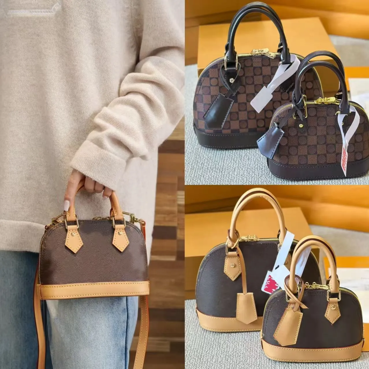 designer bag shoulder bag mini Bag Allmas BB Top Handle Shell Handbag Luxury crossbody bag tote bag Carrying Bag Women Classic Printed Leather under