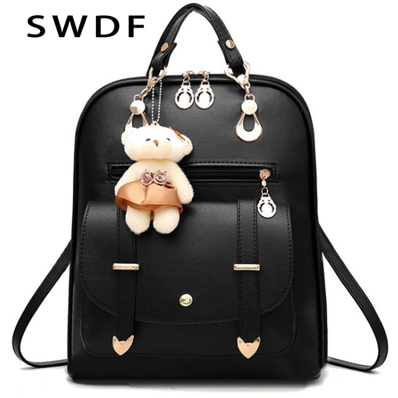 Fashion Backpack Women Pu Leather Female Backpacks Teenager Girls Female School Mochila Feminina Rucksack Mochilas Mujer 2021