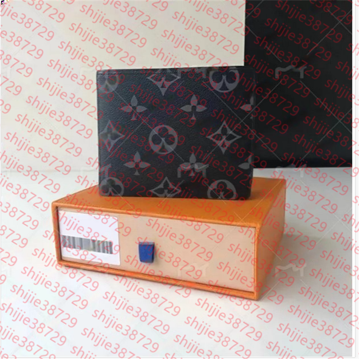 5A top quality leather Designers wallet women-men old flower card holder fashion plaid style mens Clutch purse s men mini tote Bags