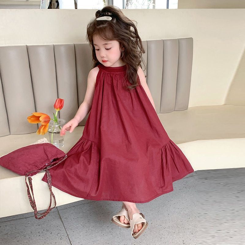 D226 Girls dress summer 2025 new children&#039;s stylish girl summer skirt baby summer travel princess dress