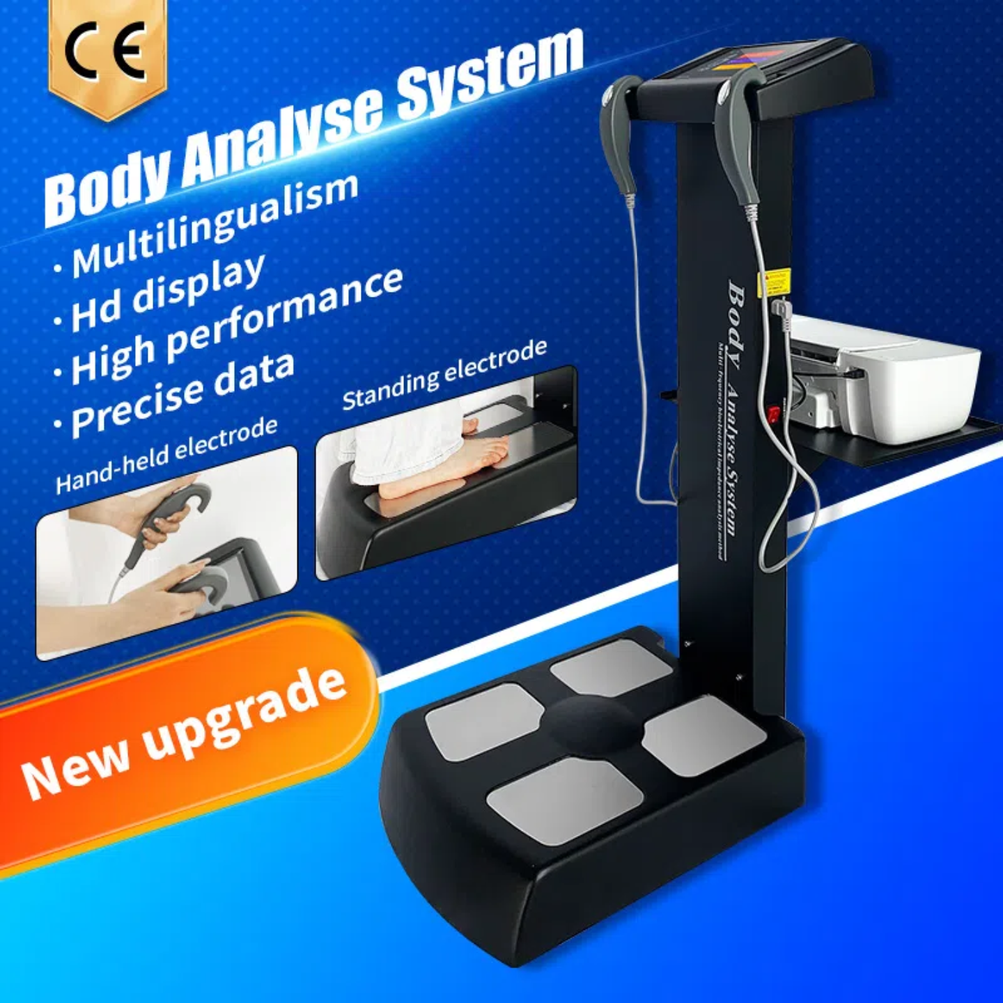 Professional BMI Body Analyzer Machine for Health Care with WiFi & Bluetooth Fat Composition Weight Test And HP Color Printer CE-ROHS