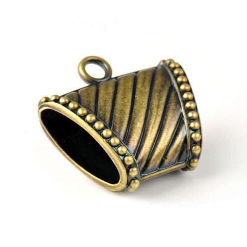Antique brass CCB plastic jewelry scarves slide pendants charms,PT-760