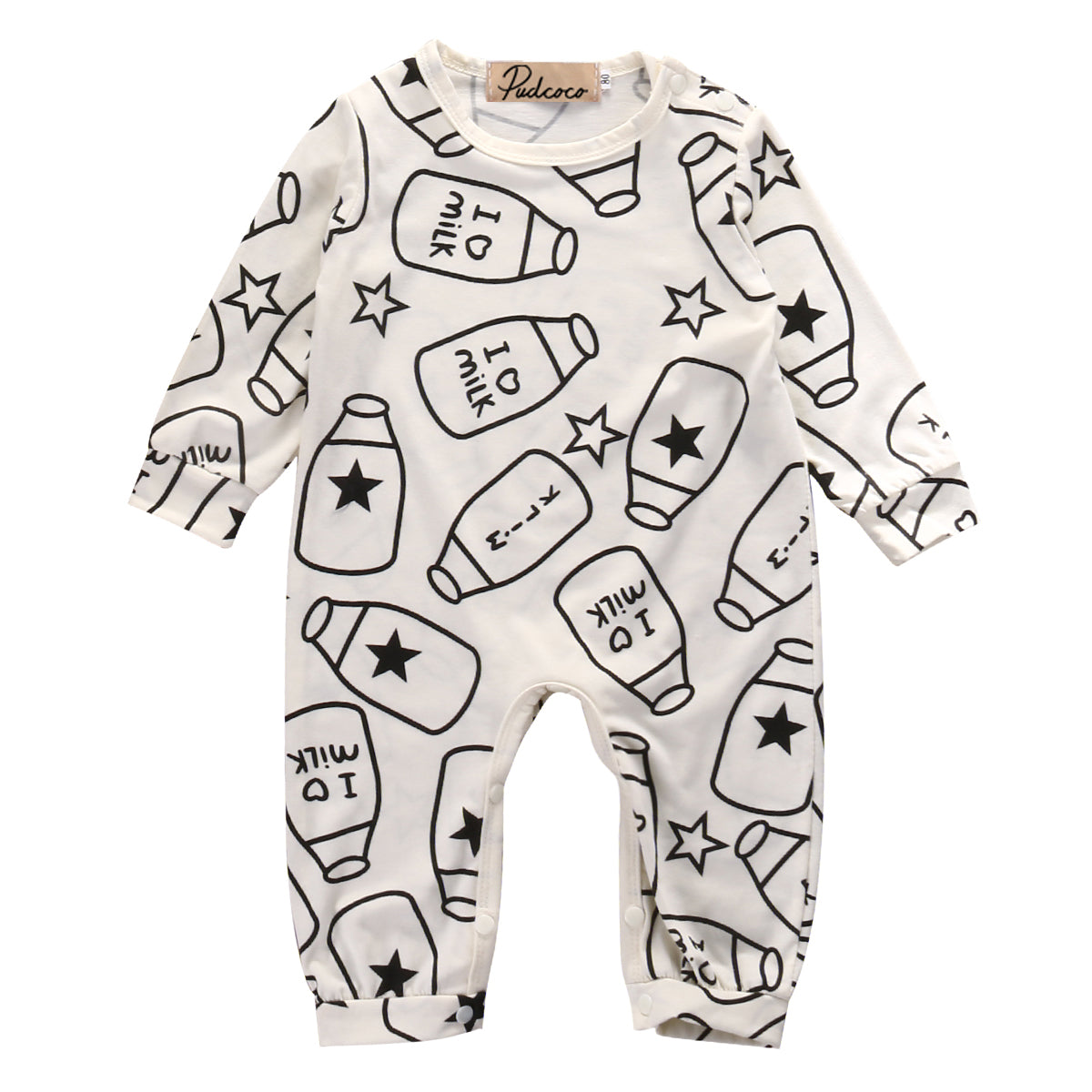Top Baby Kids Boy Girl Infant Long Sleeve Romper Jumpsuit Cotton Clothes Outfit Set