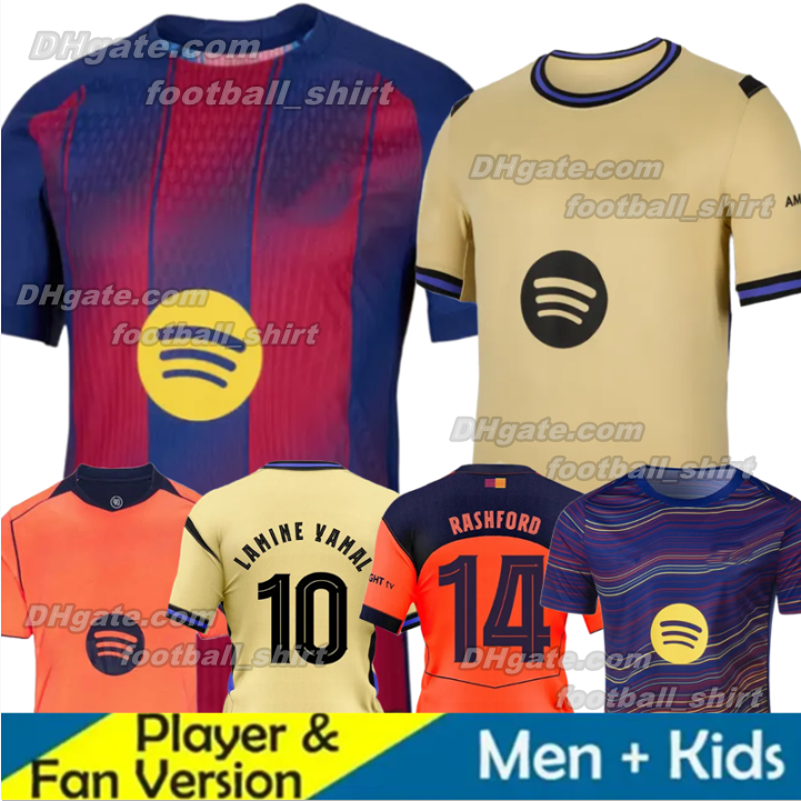 4XL 25 26 LAMINE YAMAL Barcelone Soccer Jerseys PEDRI GAVI Football Jersey Player 2025 2026 BarcelonaTracksuit RAPHINHA LEWANDOWSKI Home away Men Ki