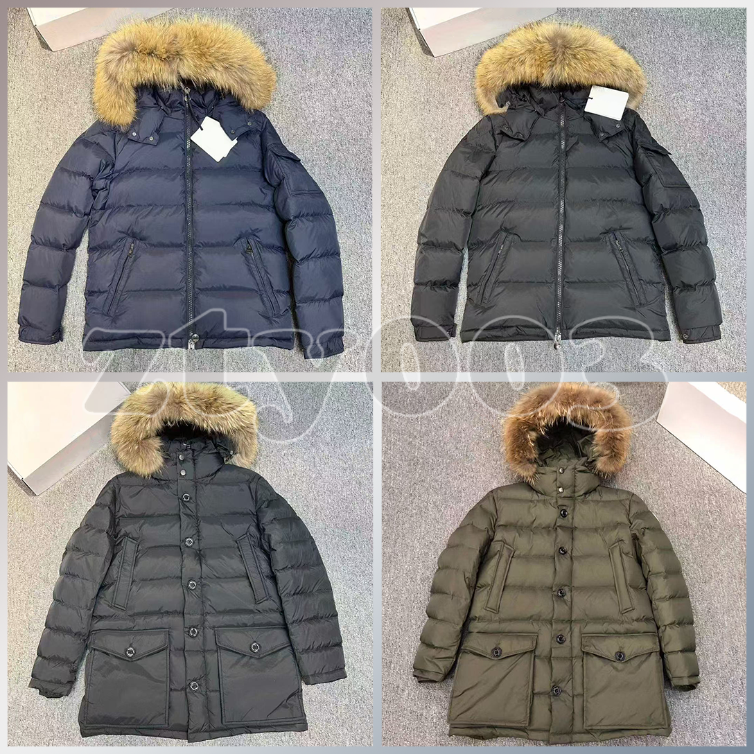 Designer Mens Down Jacket Parkas Coat puffer jacket fur collar Windbreaker Fashion Jacket Men For Male Women Letter Black Outwears Warm Coats