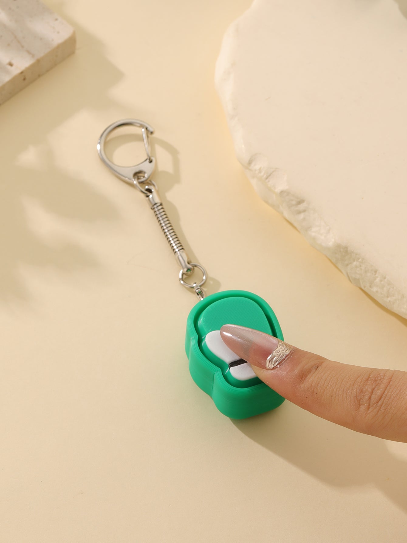 3D printed boxing glove keychain - Adult stress relief toy, with a portable anxiety relief gadget featuring a clickable keyboard design