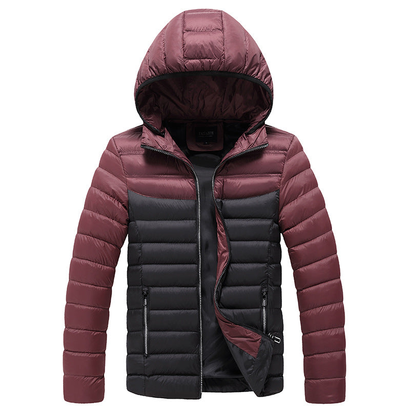 Cotton-Padded Coat Mens 2020 New Hooded Cotton-Padded Warm Jacket Youth Mens Clothing Cotton Jacket Mens Jacket Men