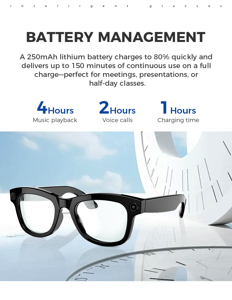 Smart Glasses M01 Pro: AI-Powered, High-Resolution Camera & Real-time Language Translator for Travel, Sports, Outdoor Use