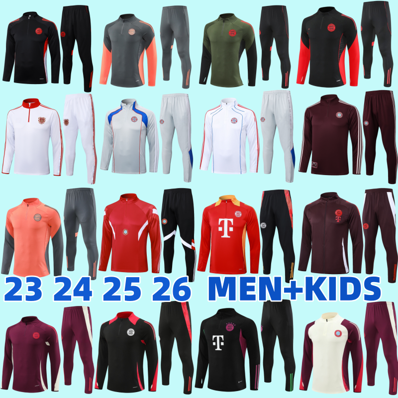 24 25 26 BAYERNS MUNICH Tracksuit KANE FOOTBALL Germany KROOS MULLER 2025 2026 SOCCER JERSEY men Kids kit Bayerns Soccer Survitement