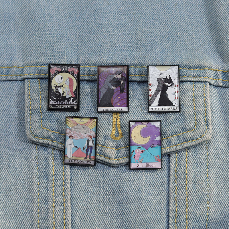 halloween tarot night christmas enamel pin Cute Anime Movies Games Hard Enamel Pins Collect Metal Cartoon Brooch Backpack Hat Bag Collar Lapel Badge