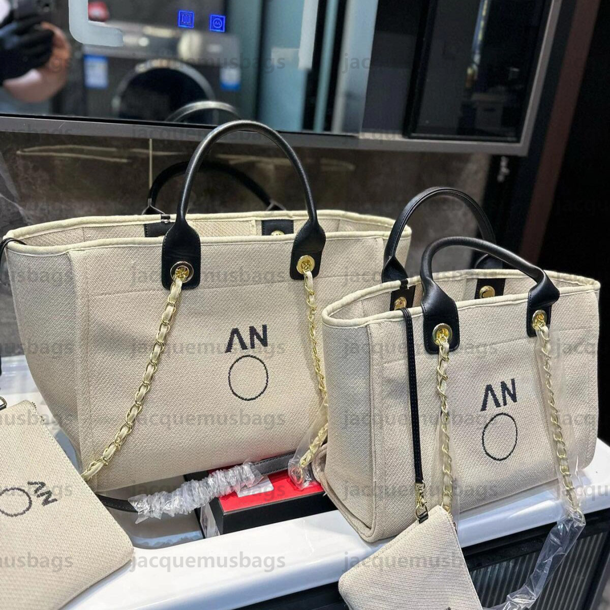 Large Tote Bag 31bag Designer Beach Bag Canvas Shopping School Work Laptop Tote Genuine Leather Handbag Travel Handbag Casual Totes