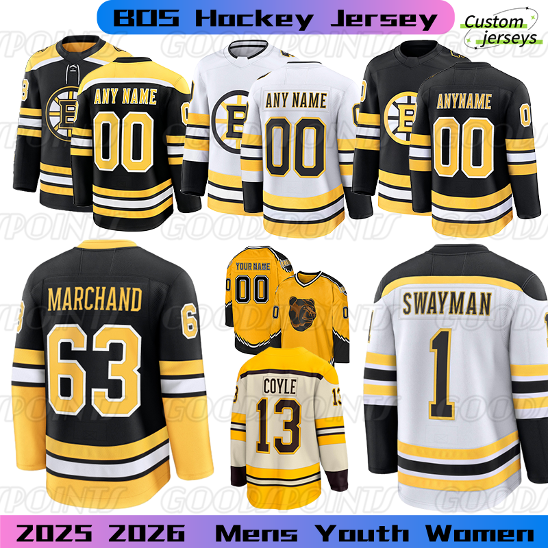BostonS hockey jerseys #88 David Pastrnak McAvoy Marchand Zadorov Lucic Bruins Jersey Koepke Elias Lindholm Coyley geekie Mark Kastelic charlie mens