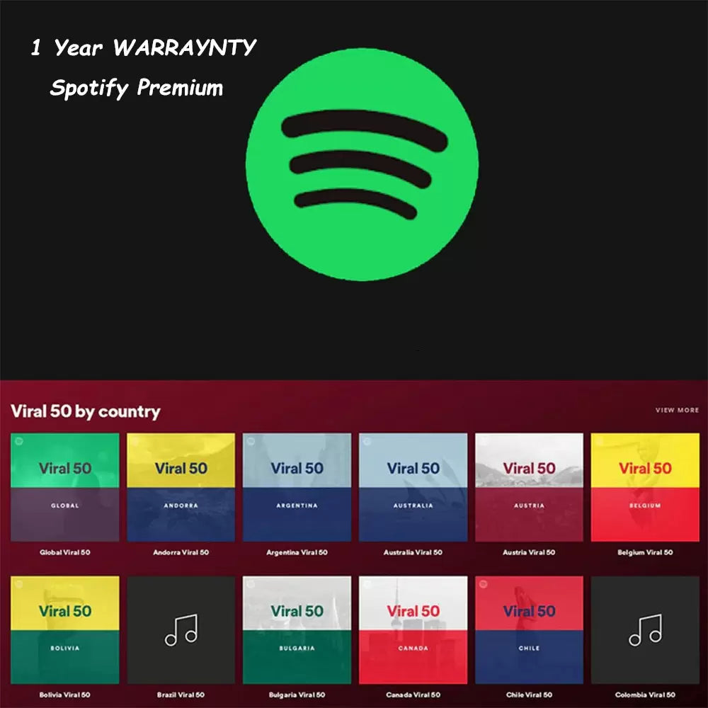Spotify Premium Brand New 12 Months Naifee Joy Works On Theatre Android IOS Mac PC Smart TV WIFI Speaker Region Free