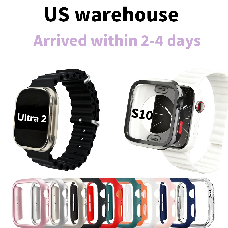 US stock, full-coverage protective case for S10 and Ultra2 smartwatches, 46mm and 49mm dials, HD touchscreen, and smart voice response