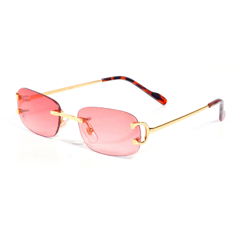 New Fashion Mens Designer Eyeglasses Reflection Mirror Carti Sun Glasses Female Frameless Red Black Sunglasses For Women Gold Frames Panther lunette
