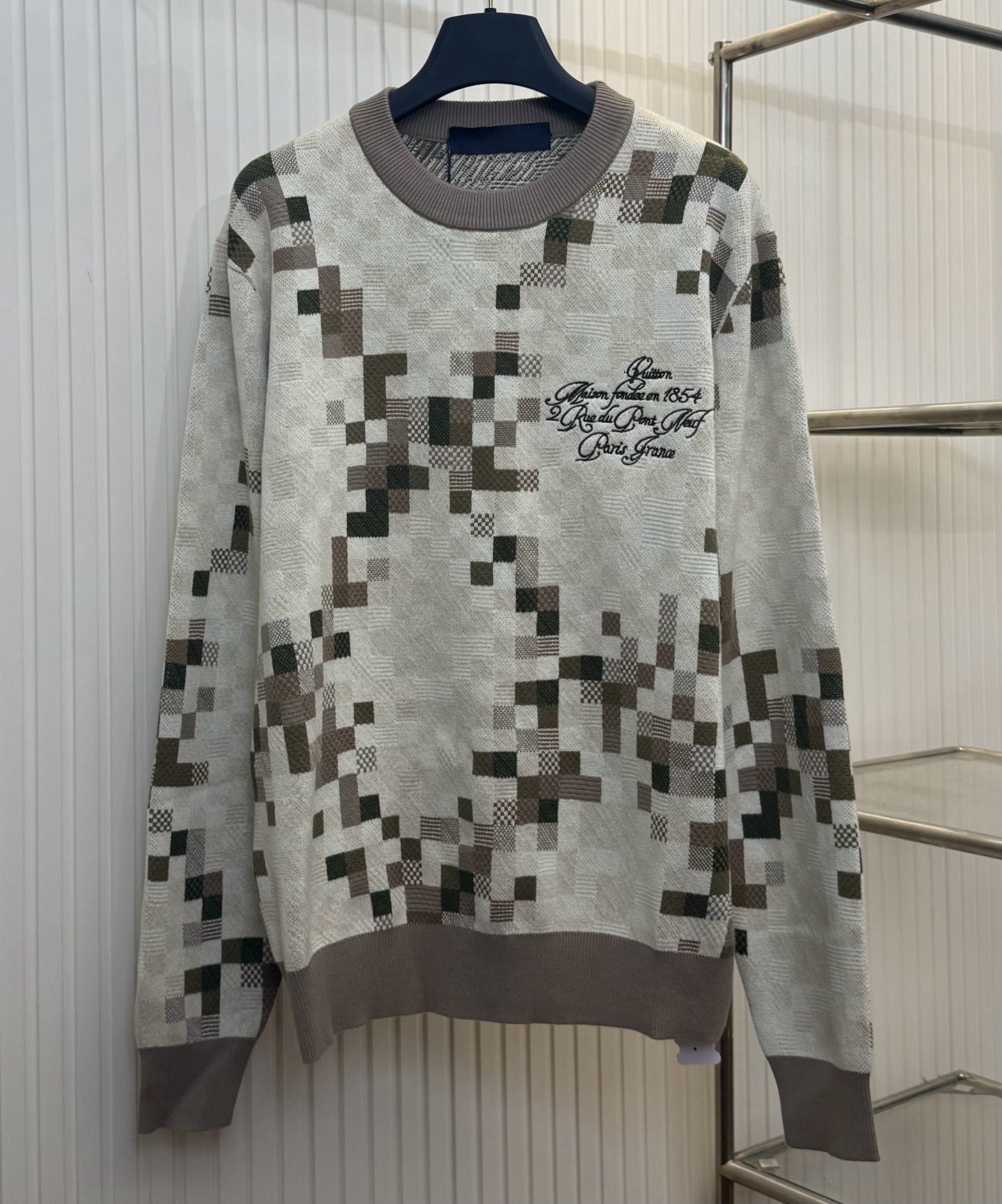 Men&#039;s Plus Size Hoodies & Sweatshirts in autumn - winter 2025 acquard knitting machine e Custom jnlarged detail crew neck cotton 334643