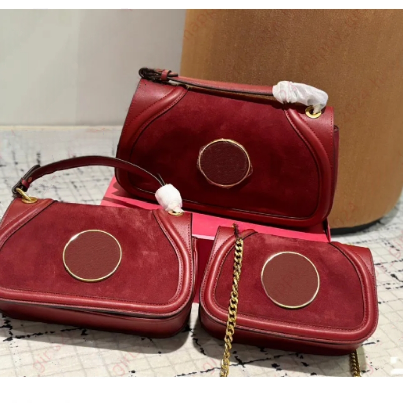 Luxury Chain Bag designer handle blondie shoulder bag handle handbag bag genuine leather Suede vintage fashion cross body women InterlockingG Messen