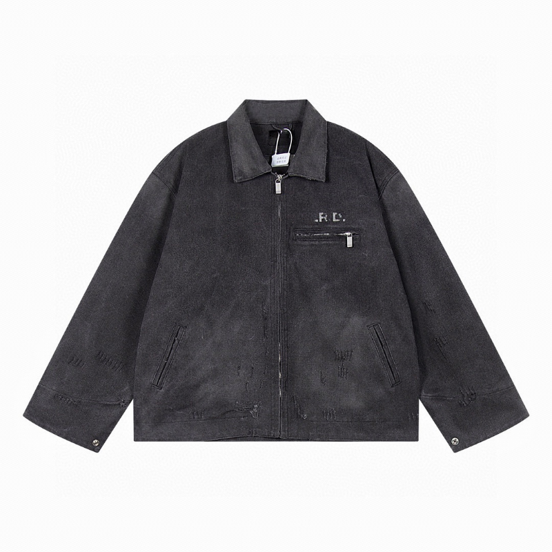 Men&#039;s plus size Outerwear & Coats Print Black Jacket 2026ss