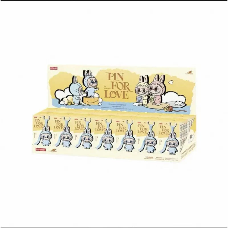Popmart 14Pcs-Set Mini The Monster Labubu 4.0 &quot;PIN FOR LOVE&quot; Series Blind Box Toys Labubu Plush Doll Keychain Pendants Collectible Ornamen