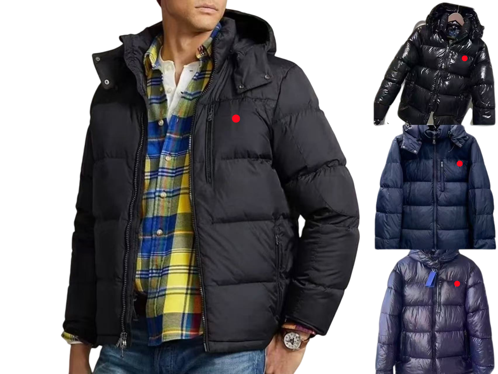 Mens Jackets Women Winter polo Puffer Down Jackets Coats Zipper Designer Outerwear Clothing Men Windbreaker Thick Warm Embroidered Hooded Coat