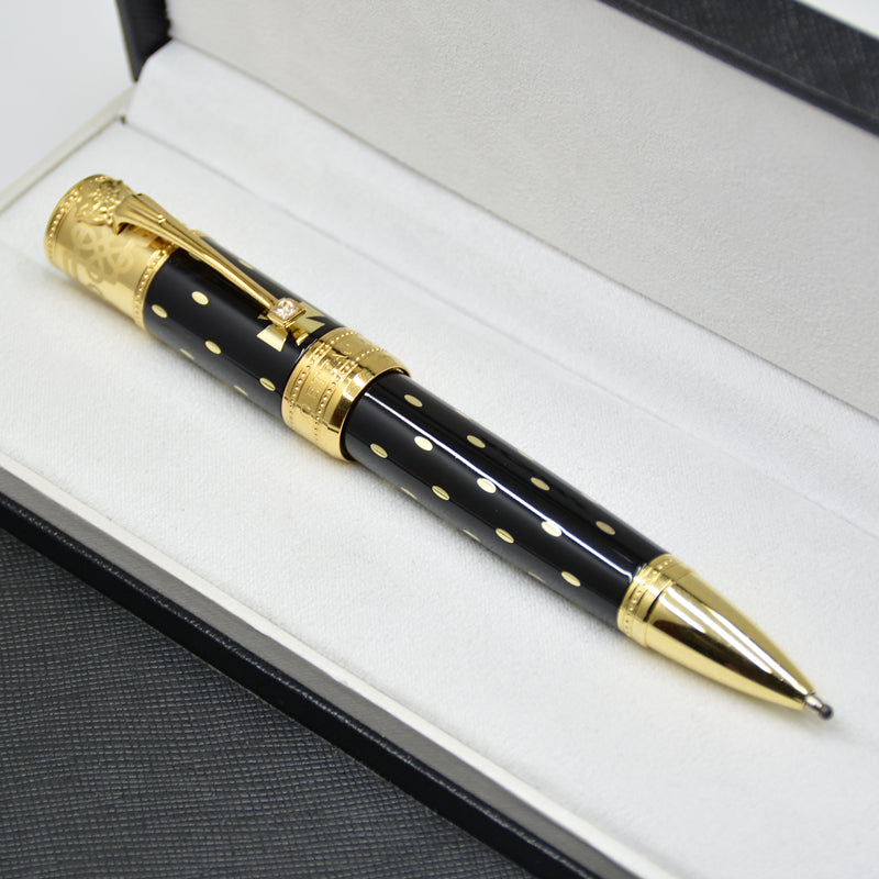 high quality Black metal Roller ball pen - Ballpoint pen business office stationery classic ink Fountain pen pens for birthday gifts