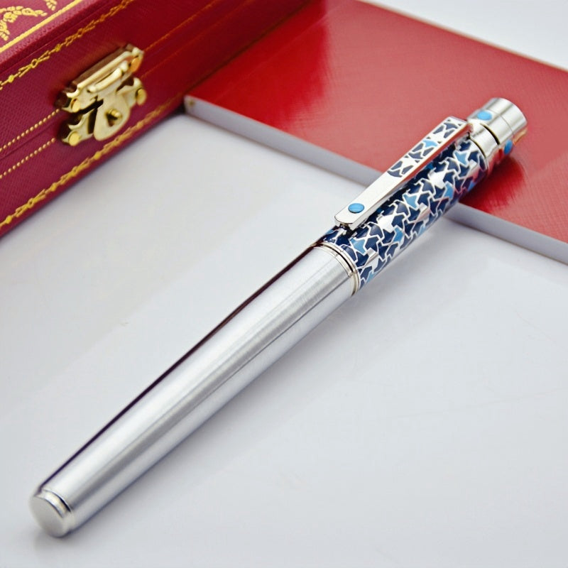 AAA quality Silver metal Ballpoint pens - Roller ball business office stationery fashion refill pen For Christmas gift