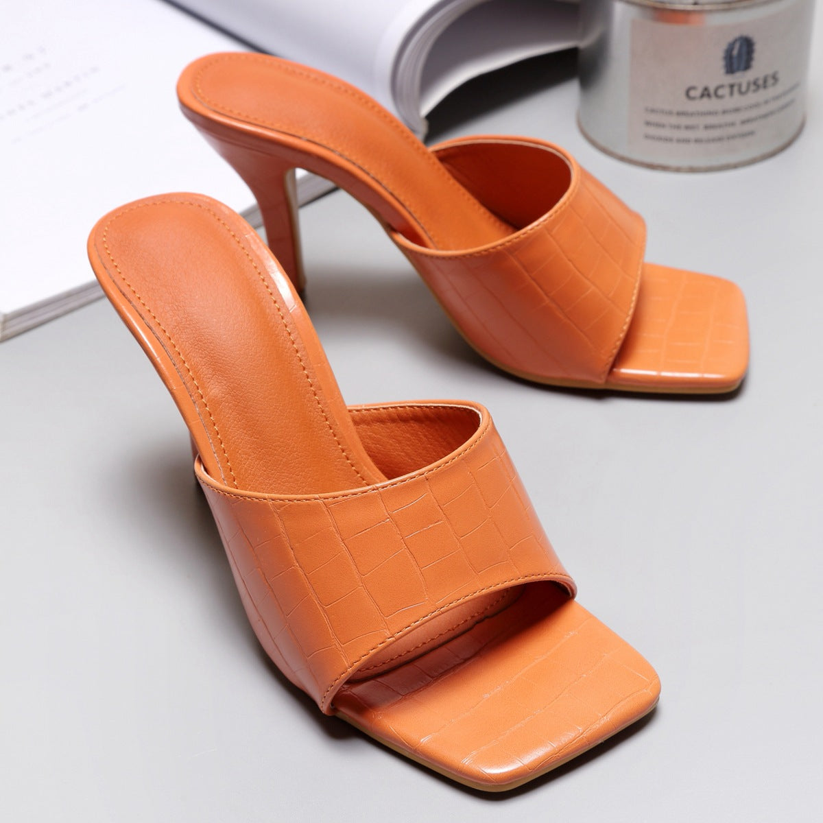 heels shoes Euramerican style office womens shoes stone stripe high heel sandals factory stock1